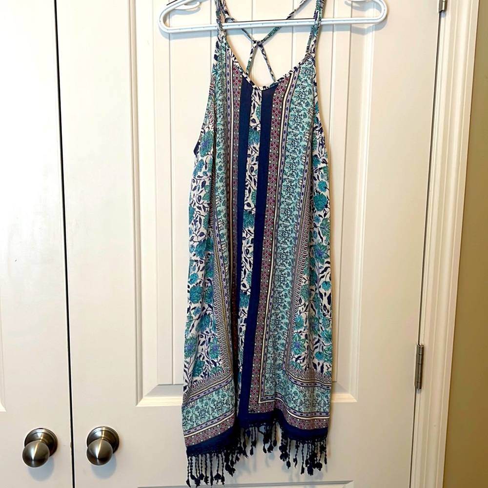 Cute Sundress w Tassels- size Lg